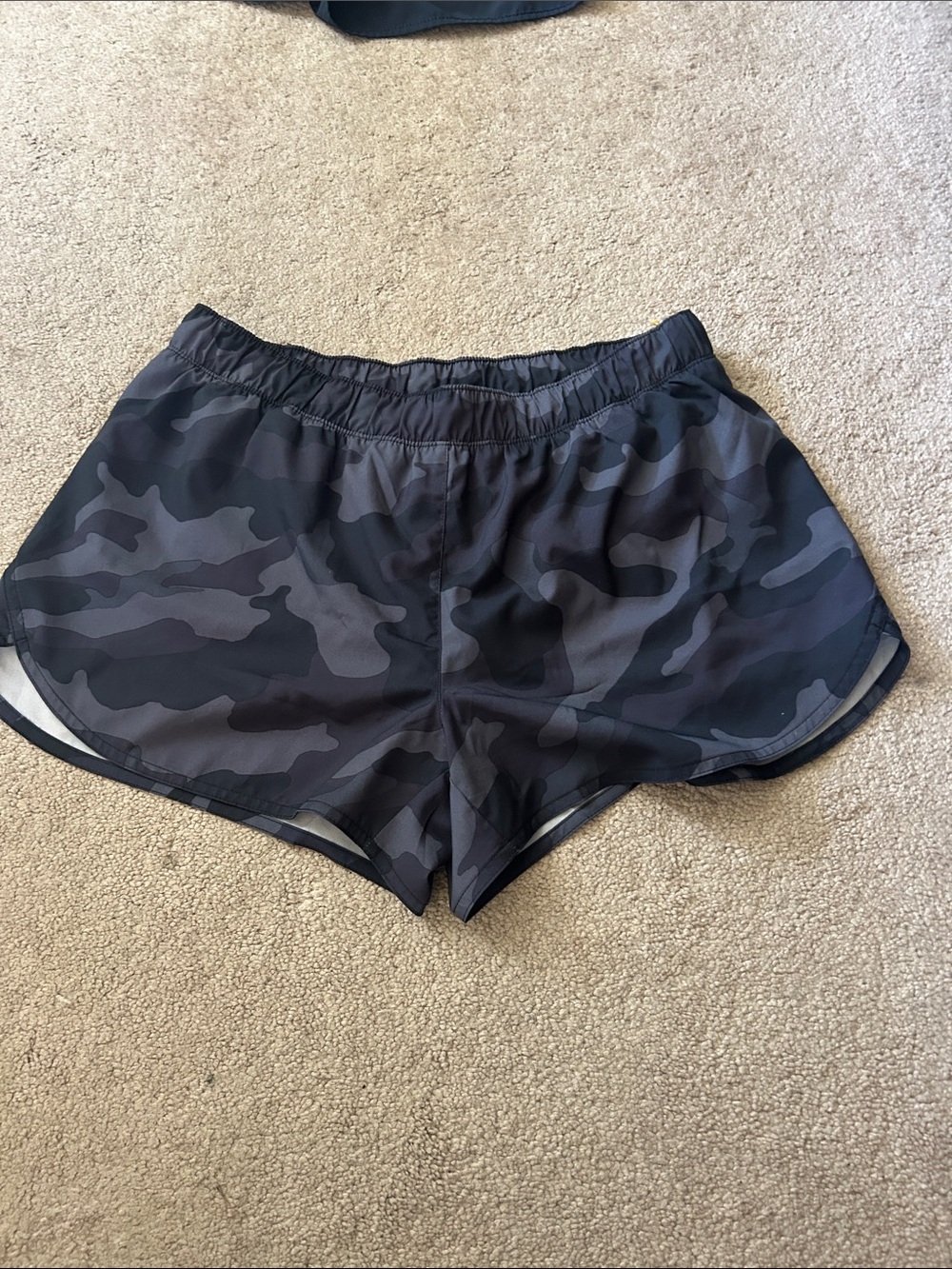 Old Navy Black & Gray Camo Athletic Shorts